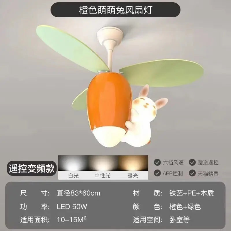 Iron Rabbit Ceiling Fan