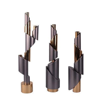 DecorBites™ Geometric Helical Pipe Candle Holder for Home Decor and Centerpieces