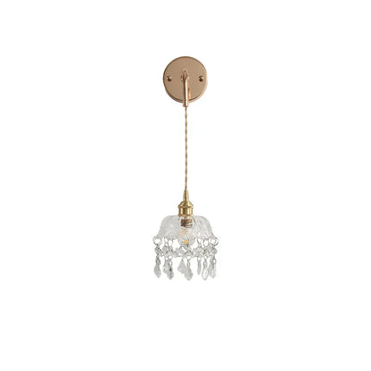 DecorBites™ Clear Glass LED Wall Lamp Modern Crystal Home Decor Bathroom Mirror Light