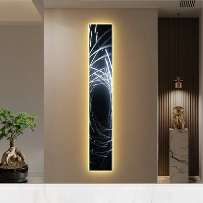 Modern black & white abstract led wall lamp – living room sconce