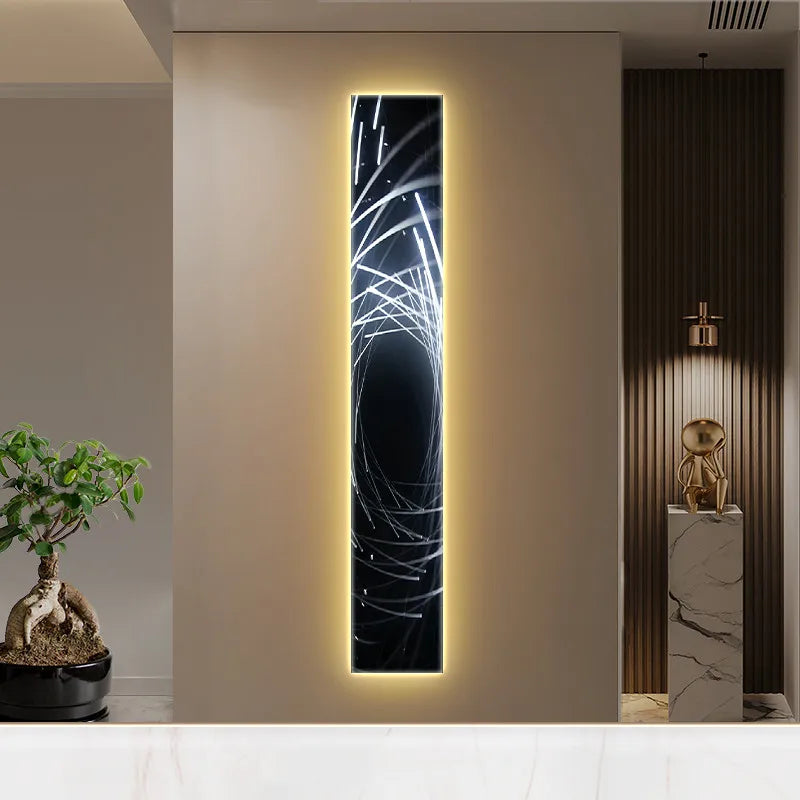 White LED Abstract Remote-Dim Sconce