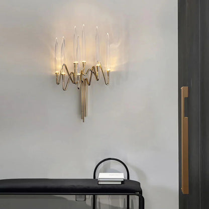 DecorBites™ Crystal Candle Wall Sconce: Luxury Retro Light Fixture for Living Room Decor