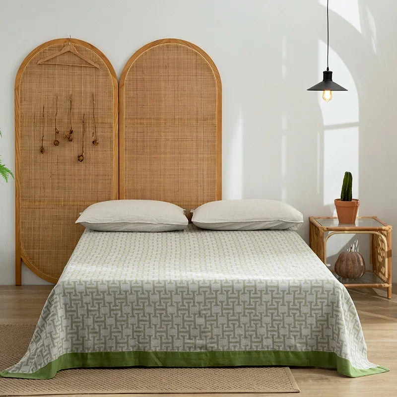 DecorBites™ Cotton Throw Blanket - Retro Chinese Style Quilt & Sofa Cover