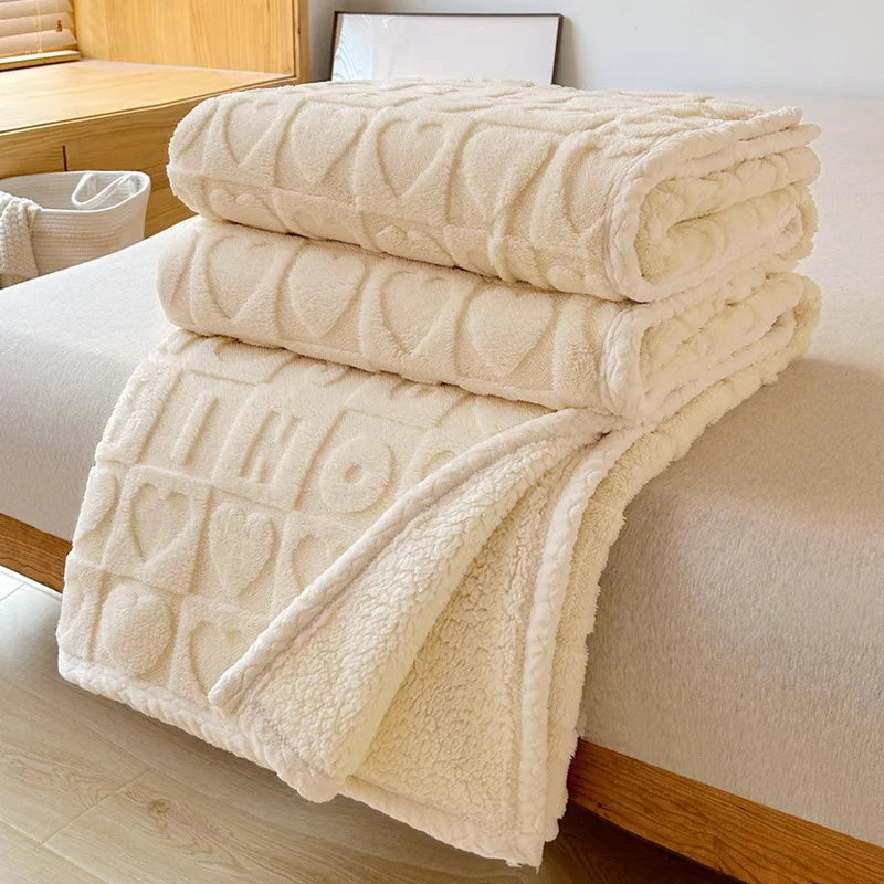 Floral Heart Fleece Blanket
