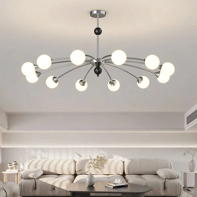 DecorBites™ Cream Wind Chandelier: Luxury Postmodern Hall Lamp for Living Room, Bedroom, and Restaurant