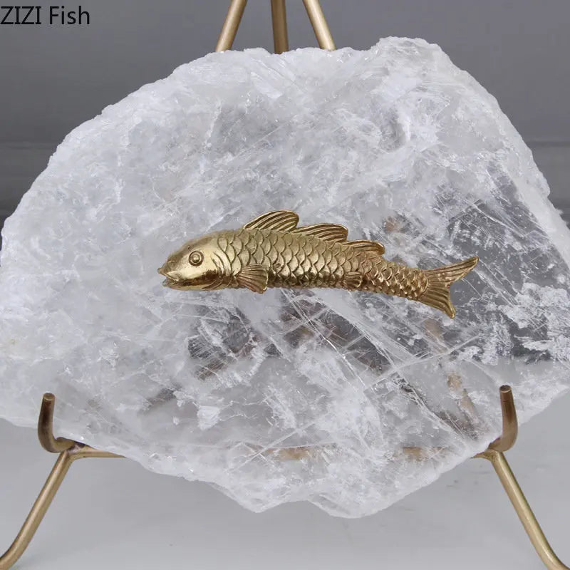 Gold Crystal Fish Ornament