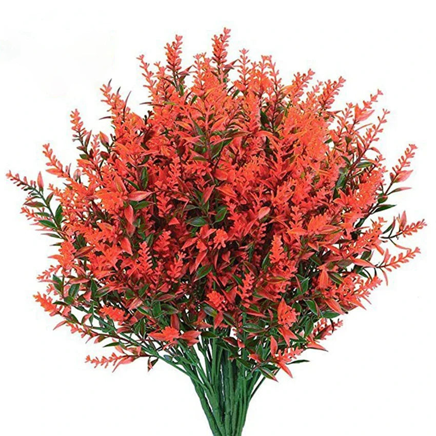 Lavender Plastic Grass Bouquet