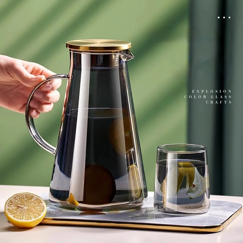 DecorBites™ Glass Juice Kettle Set - Large Capacity, High Temp Resistant, Nordic Style