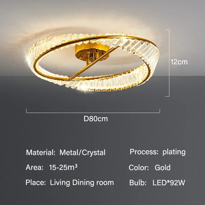DecorBites™ Crystal LED Ceiling Lights: Modern Luxury Kitchen Dining Room Lighting