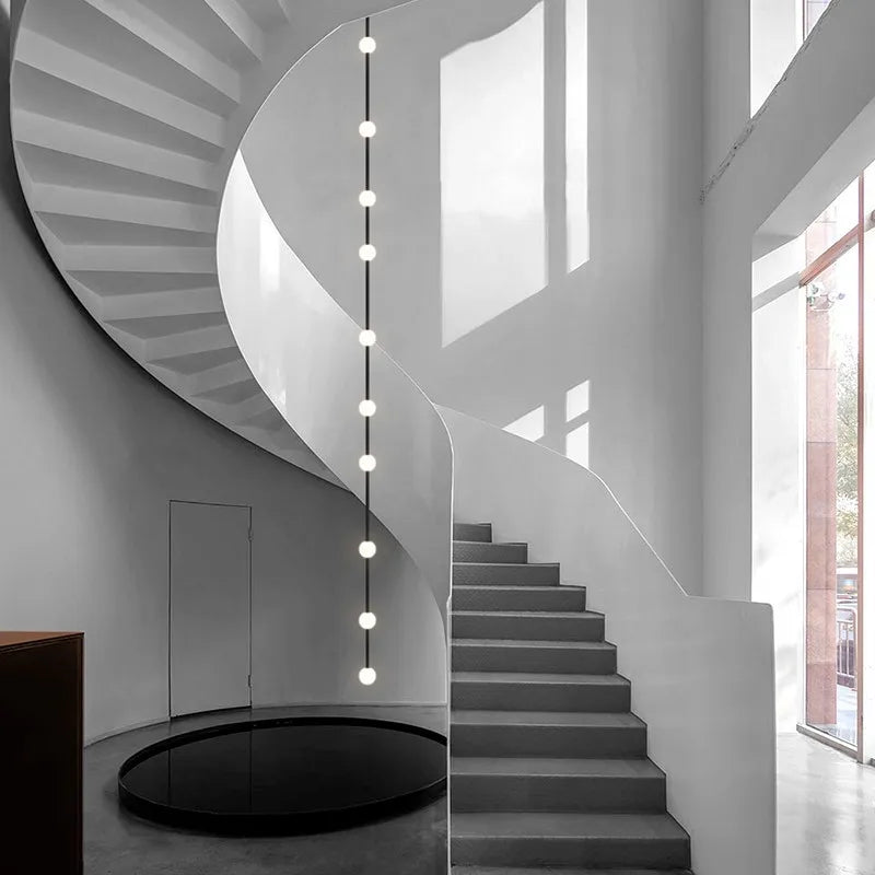 Black Glass Art Chandelier