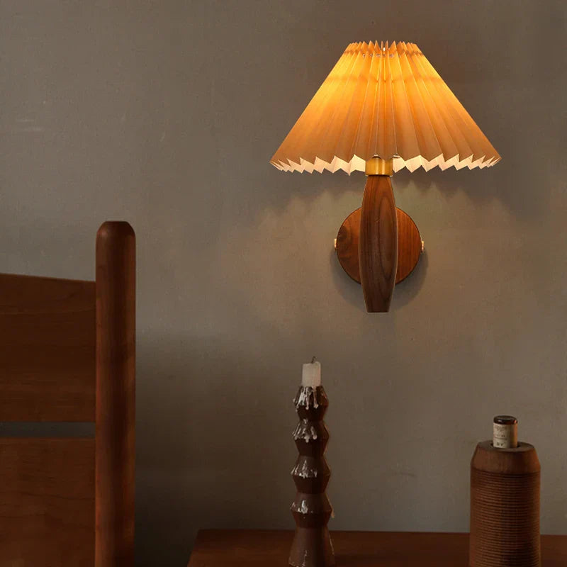 Walnut LED Wall Sconce Vintage Loft Style
