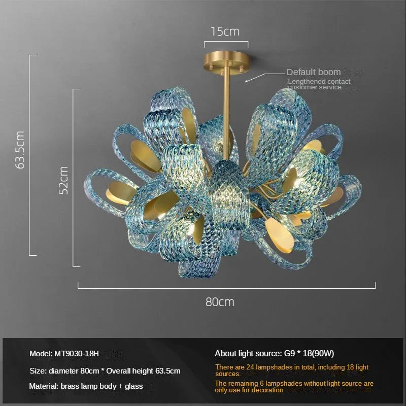 Copper Leaf LED Chandelier