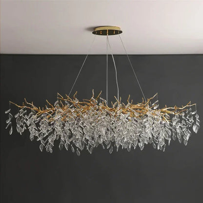 DecorBites™ Crystal Pendant Chandelier for Luxury Dining Living Room LED Lighting