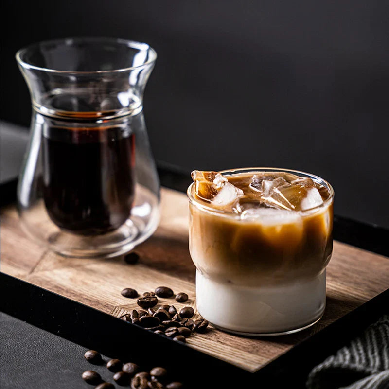 DecorBites™ Creative Glass Coffee Smoothie Cup | Heat-Resistant Drinkware for drinks