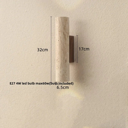 DecorBites™ LED Wall Sconce Modern Nordic Wood Canopy Terrazzo Bathroom Mirror Light