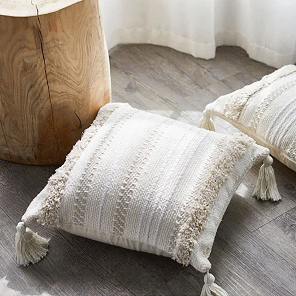 Cotton Tassel Sofa Pillowcase