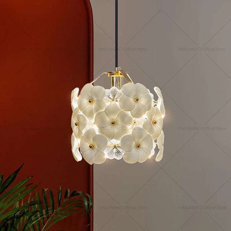 DecorBites™ French Light Luxury Bedroom Chandelier Cream Style Romantic Garden Decor