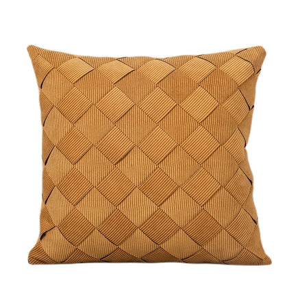 DecorBites™ Grey Weaving Luxury Pillow Cover 45x45cm for Sofa Livingroom Bedroom