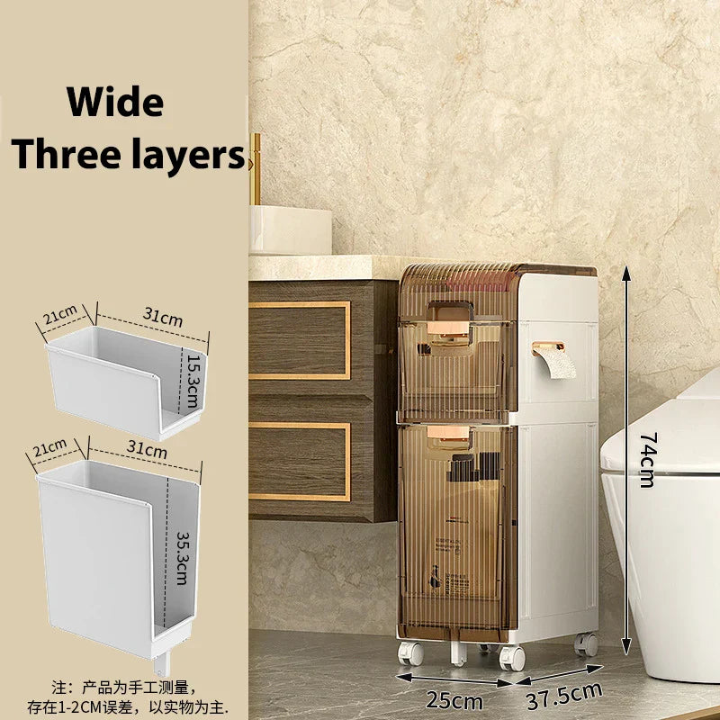 DecorBites™ Crevice Storage Rack Multi-Layer Drawer Organizer for Bathroom, Kitchen, and Car