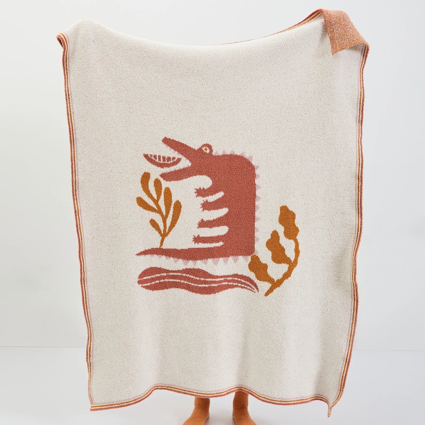 Microfiber Crocodile Throw Blanket