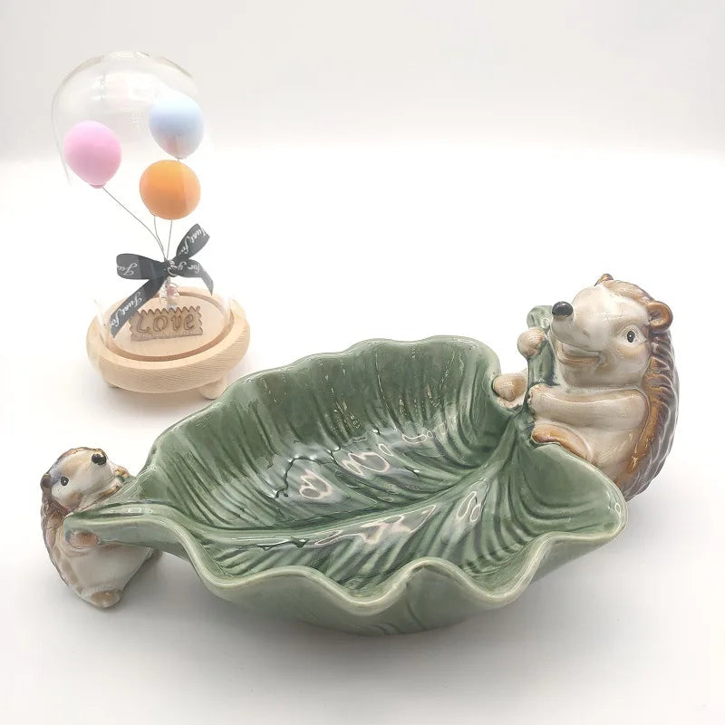Ceramic Hedgehog Fruit Plate