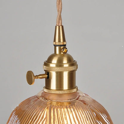 DecorBites™ Copper Glass LED Pendant Light - Modern Adjustable Hanging Fixture for Home deco