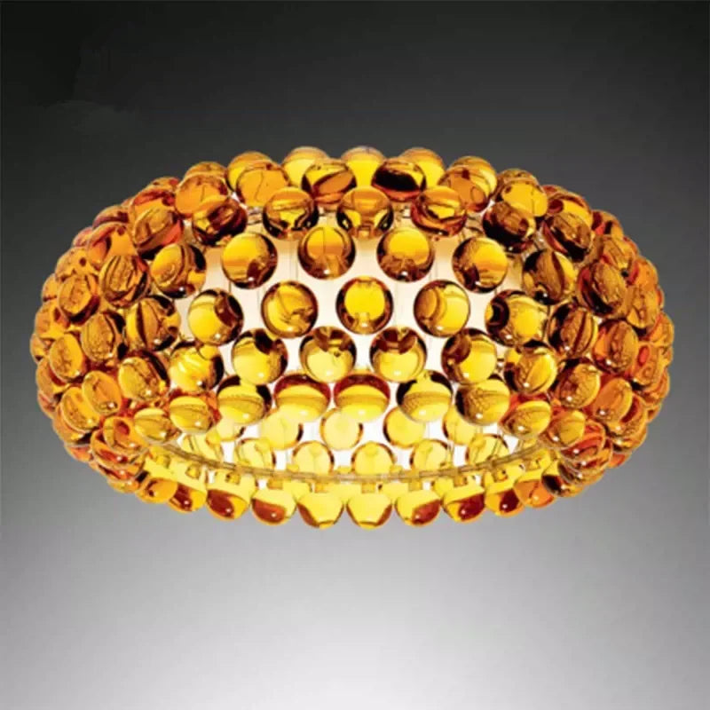 DecorBites™ Acrylic RS7 Bulb Pendant Lights Caboche Dia35/50/65CM Clear Gold Lamp