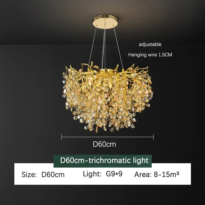 Crystal LED Ceiling Chandelier 120cm Diameter
