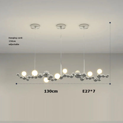 DecorBites™ Dimmable LED Hanging Pendant Light for Living Room - Gold Silver Luminaire
