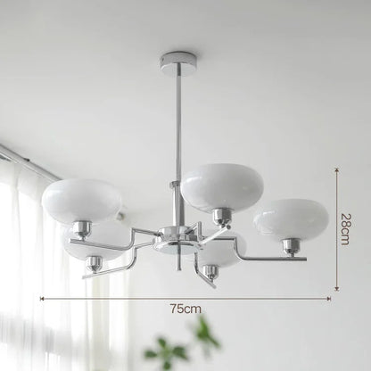 DecorBites™ Glass Ball Pendant Chandelier LED Lamp for Modern French Bedroom