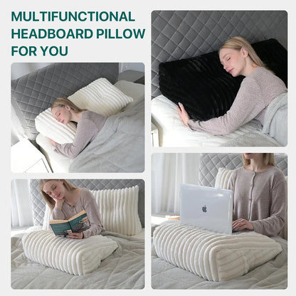 DecorBites™ Headboard Wedge Pillow - Triangular Bed Rest Support & Reading Bolster