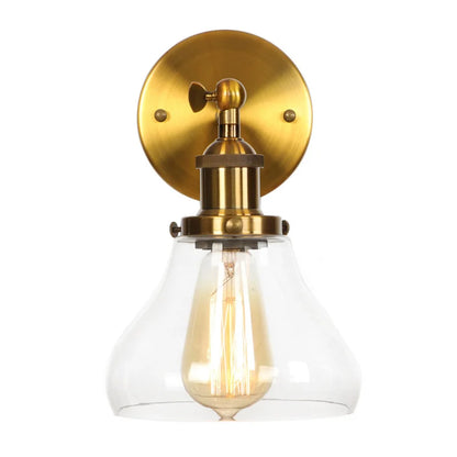 DecorBites™ Gold LED Wall Sconce Retro Bedroom Lamp | Loft Iron Decor Aisle Restaurant Home