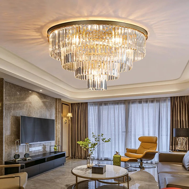 Crystal Gold Ceiling Light