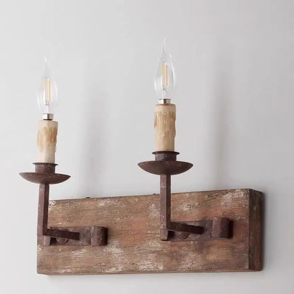 DecorBites™ Country Retro Wall Light Solid Wood for Bedroom Living Room, Creative Lighting