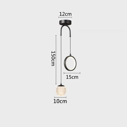 DecorBites™ Glass Starry LED Pendant Lights for Nordic Bedroom Chandelier