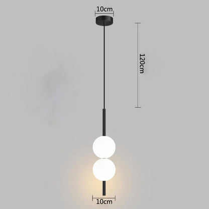 DecorBites™ Glass Ball Pendant Light: Modern Nordic Bedroom Hanging Lamp