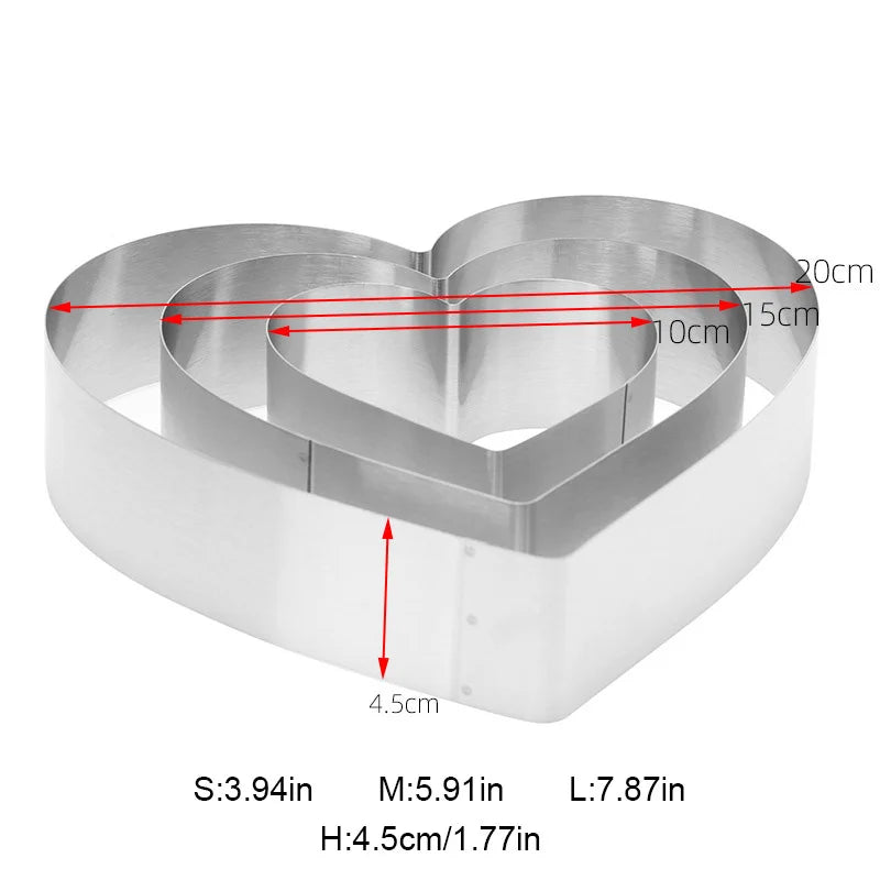 Stainless Heart Mousse Mold