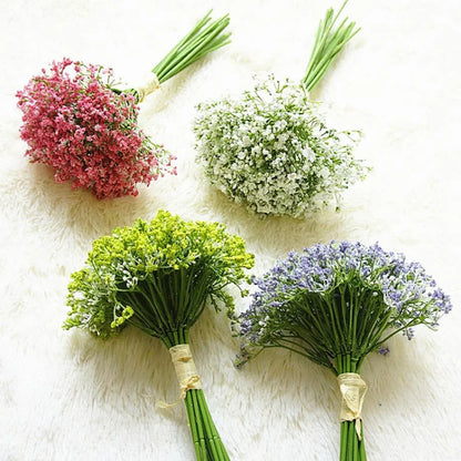 DecorBites™ Gypsophila Artificial Flowers Bridal Home Decor Bonsai Wedding Holiday Supplies