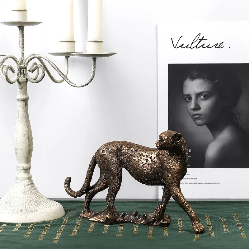 DecorBites™ Leopard Statue Decoration - Modern Home Office Decor-Gifts