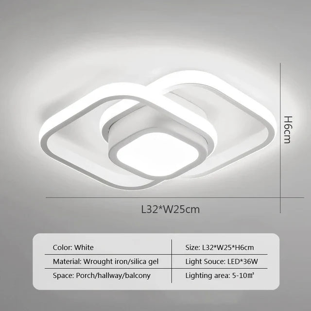 Modern LED Ceiling Lamp Gold Study Room