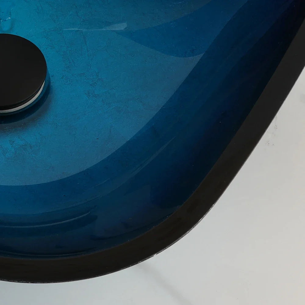 Blue Glass Basin Faucet