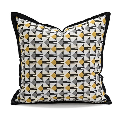 DecorBites™ Geometric Elephant Chenille Cushion Cover, Soft Fringed Pillow Case, Home Decoration