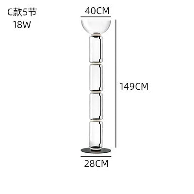 Glass Nordic Floor Lamp