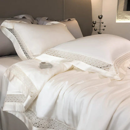DecorBites™ Eucalyptus Fiber Summer Quilt Bedding Set with Wide Edge & Silky Cool Feel