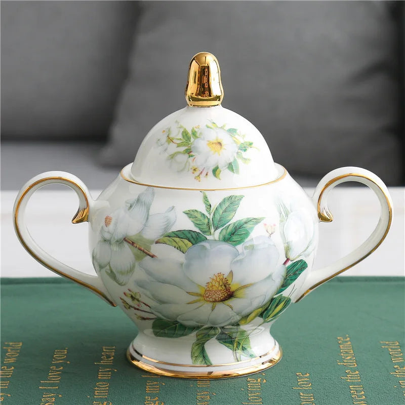 Green Floral Ceramic Set