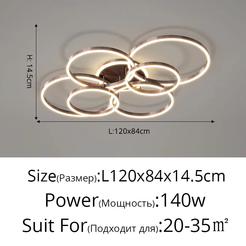 Round LED Foyer Chandelier
