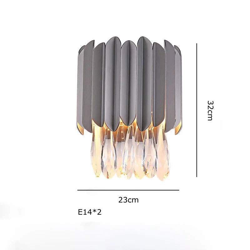 DecorBites™ Gold Crystal Water Droplet Pendant Light - Black Suspension Lamp