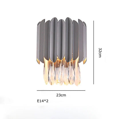DecorBites™ Gold Crystal Water Droplet Pendant Light - Black Suspension Lamp