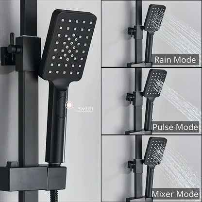 DecorBites™ Digital Display Thermostatic Shower Faucet Set with Rain Shower Head