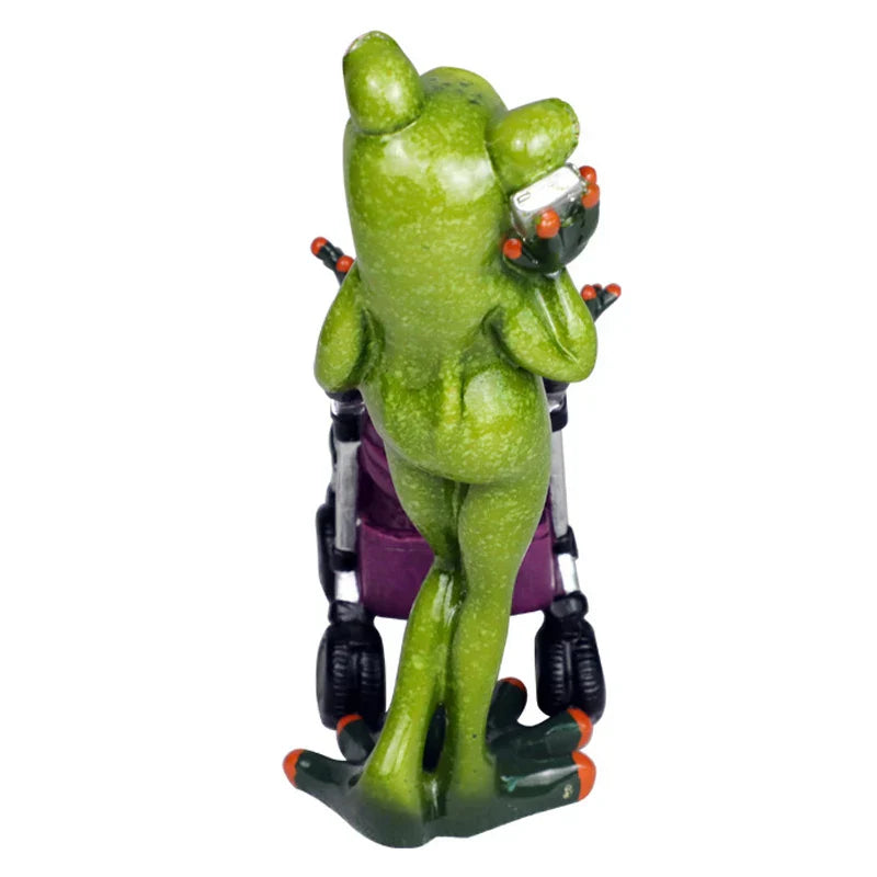 DecorBites™ Frog Family Statue Set Home Decor Cute Animal Figurine Living Room Bedroom Desktop Accessory